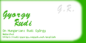 gyorgy rudi business card