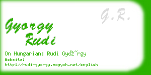 gyorgy rudi business card